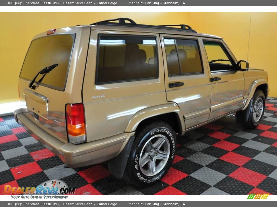 2000 Jeep Cherokee Classic 4x4 Desert Sand Pearl / Camel Beige Photo #6