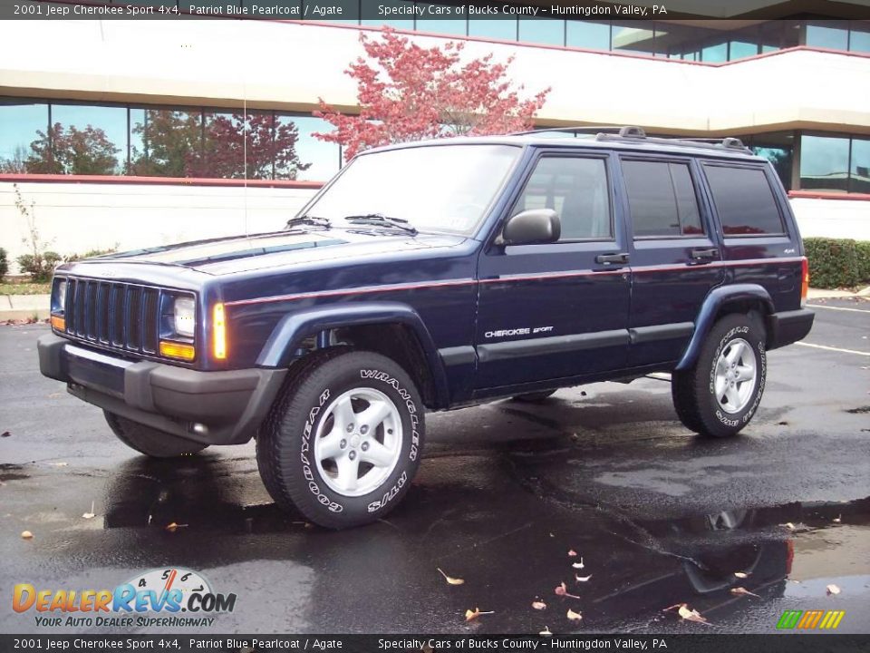 2001 Jeep Cherokee Sport 4x4 Patriot Blue Pearlcoat / Agate Photo #1