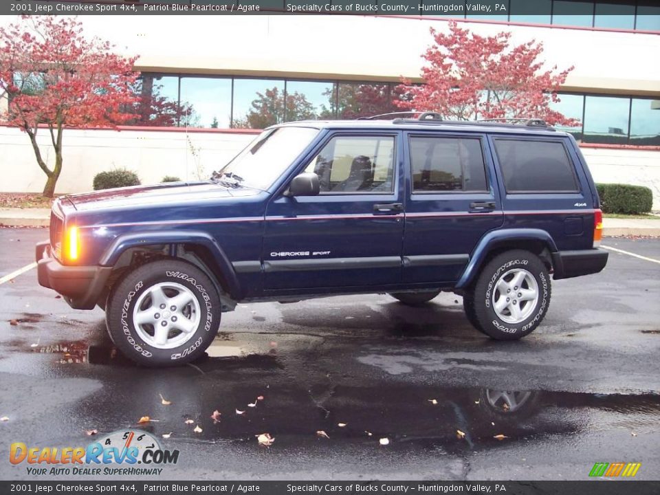 2001 Jeep Cherokee Sport 4x4 Patriot Blue Pearlcoat / Agate Photo #2