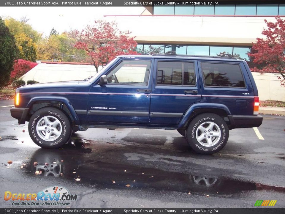 2001 Jeep Cherokee Sport 4x4 Patriot Blue Pearlcoat / Agate Photo #3