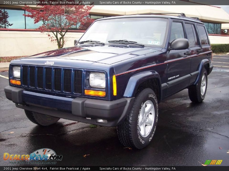 2001 Jeep Cherokee Sport 4x4 Patriot Blue Pearlcoat / Agate Photo #6