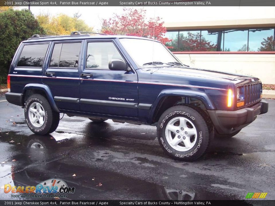 2001 Jeep Cherokee Sport 4x4 Patriot Blue Pearlcoat / Agate Photo #10