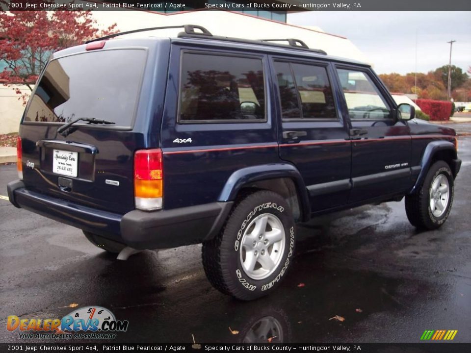 2001 Jeep Cherokee Sport 4x4 Patriot Blue Pearlcoat / Agate Photo #13