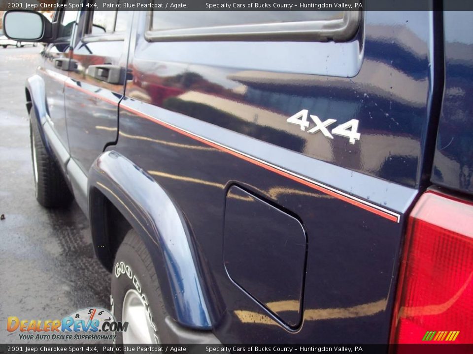 2001 Jeep Cherokee Sport 4x4 Patriot Blue Pearlcoat / Agate Photo #16