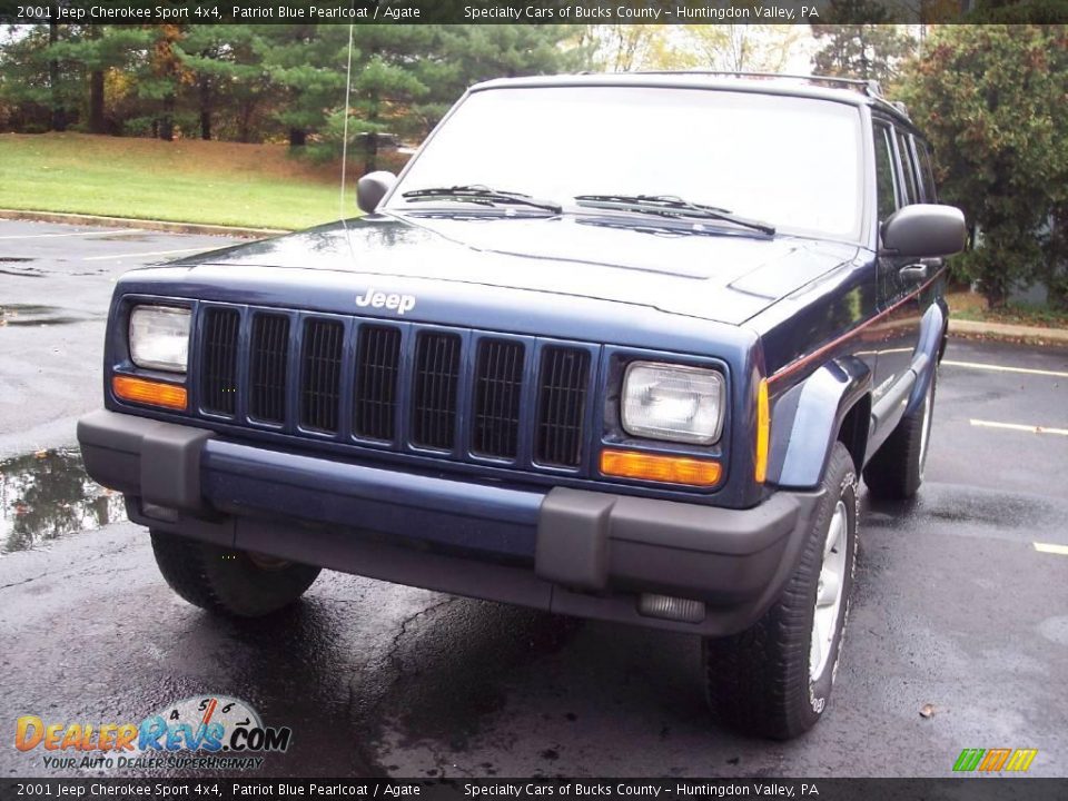 2001 Jeep Cherokee Sport 4x4 Patriot Blue Pearlcoat / Agate Photo #18