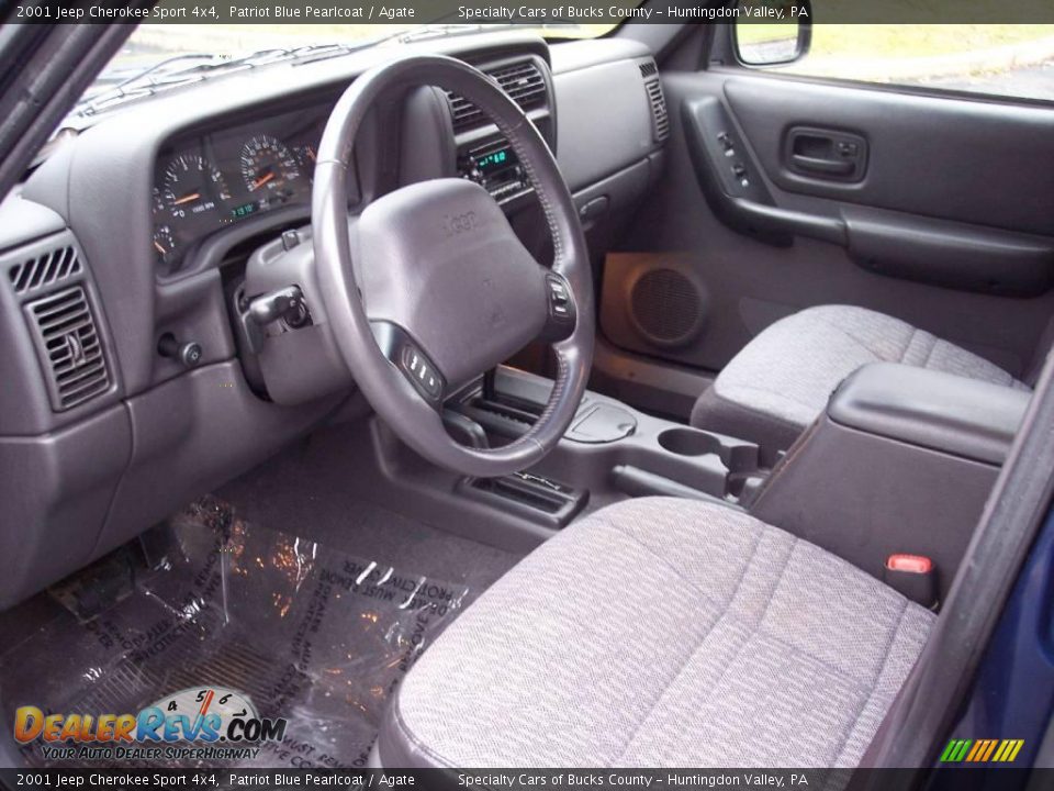 2001 Jeep Cherokee Sport 4x4 Patriot Blue Pearlcoat / Agate Photo #20