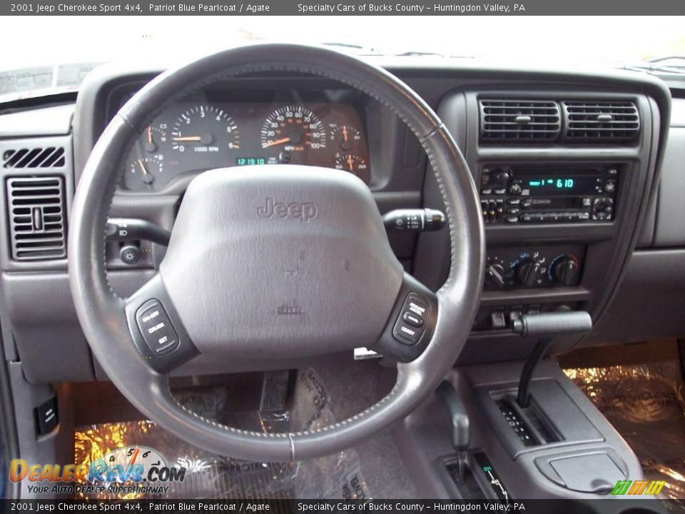 2001 Jeep Cherokee Sport 4x4 Patriot Blue Pearlcoat / Agate Photo #25