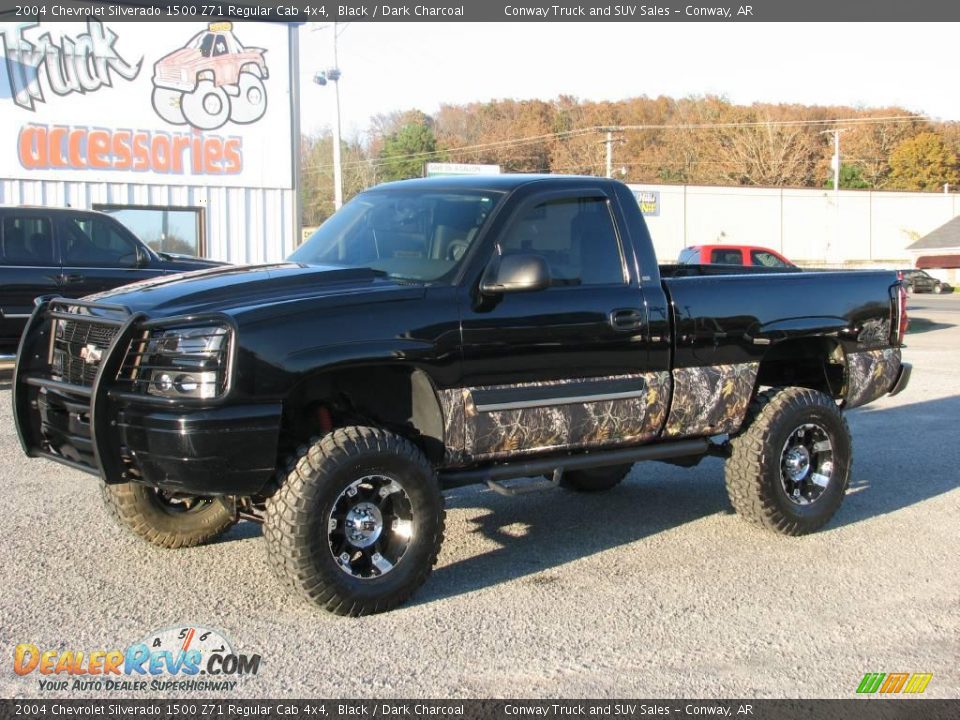 2004 Chevrolet Silverado 1500 Z71 Regular Cab 4x4 Black / Dark Charcoal Photo #1