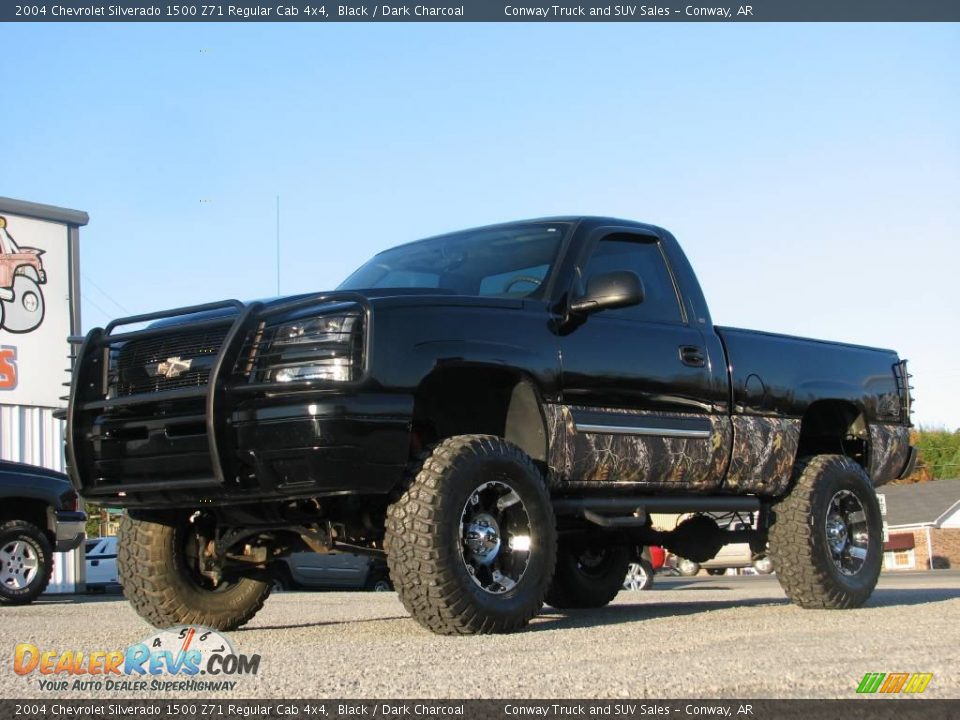 2004 Chevrolet Silverado 1500 Z71 Regular Cab 4x4 Black / Dark Charcoal Photo #2