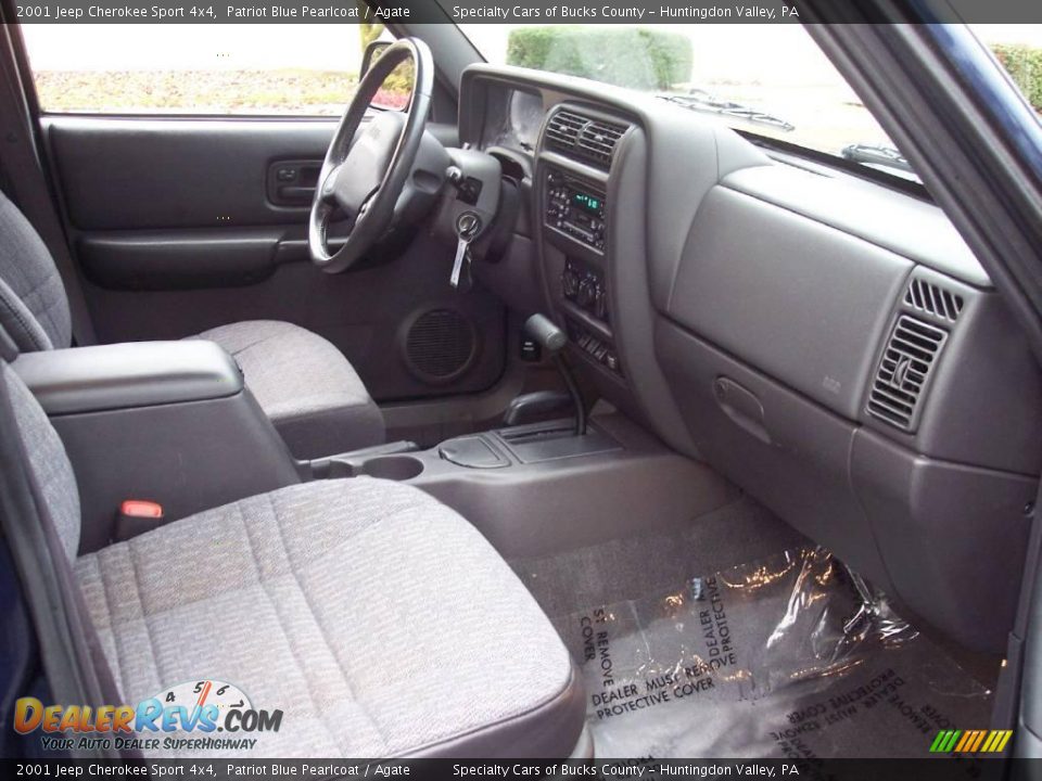 2001 Jeep Cherokee Sport 4x4 Patriot Blue Pearlcoat / Agate Photo #29
