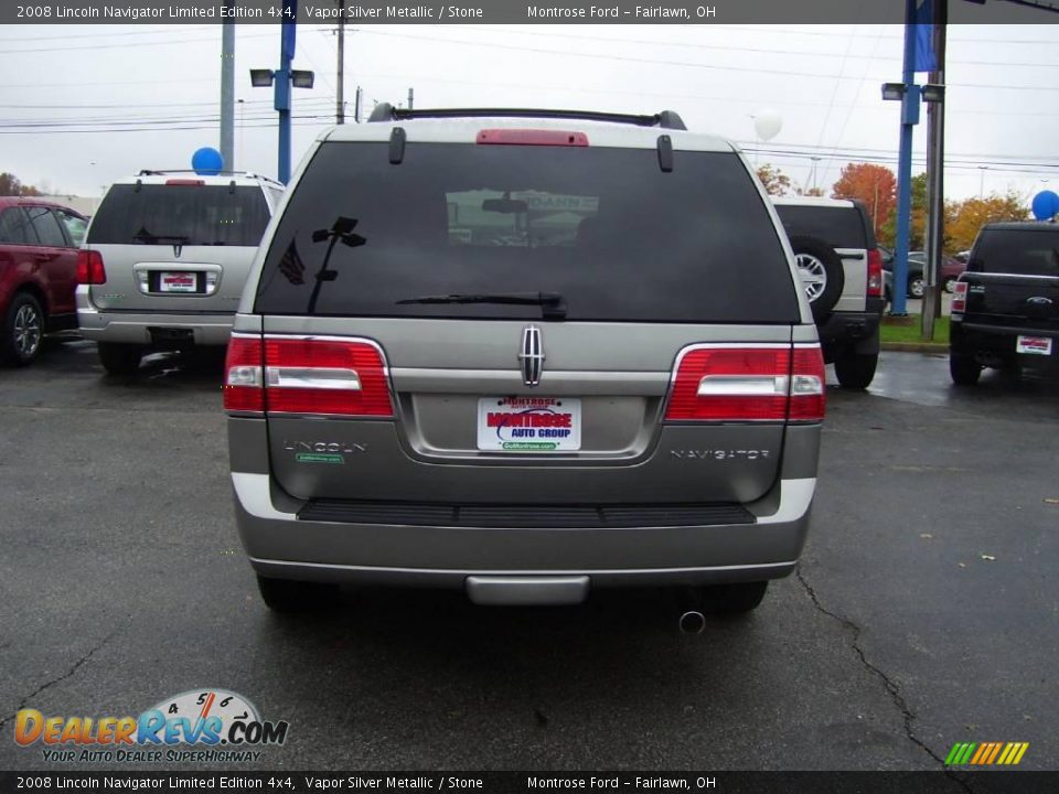 2008 Lincoln Navigator Limited Edition 4x4 Vapor Silver Metallic / Stone Photo #3