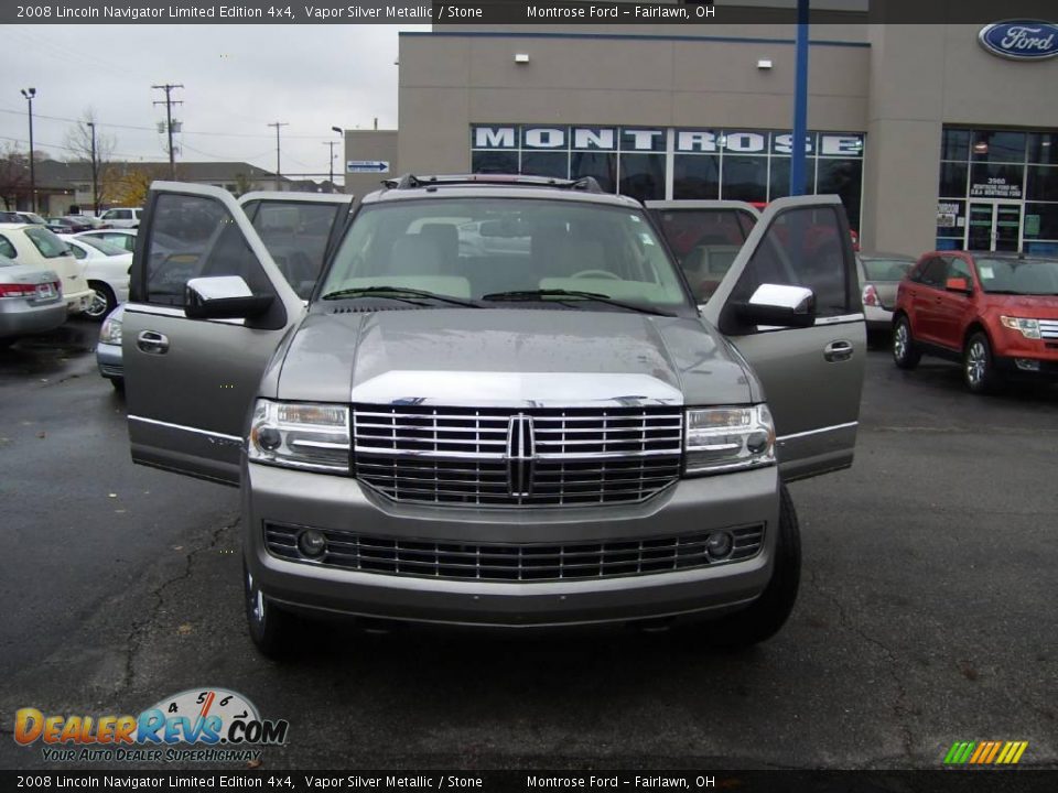 2008 Lincoln Navigator Limited Edition 4x4 Vapor Silver Metallic / Stone Photo #4
