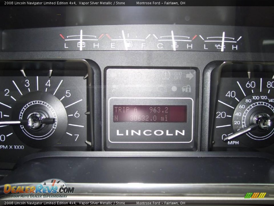 2008 Lincoln Navigator Limited Edition 4x4 Vapor Silver Metallic / Stone Photo #14
