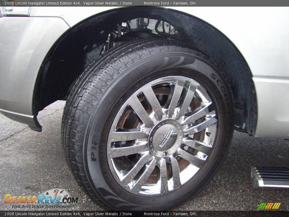 2008 Lincoln Navigator Limited Edition 4x4 Vapor Silver Metallic / Stone Photo #17