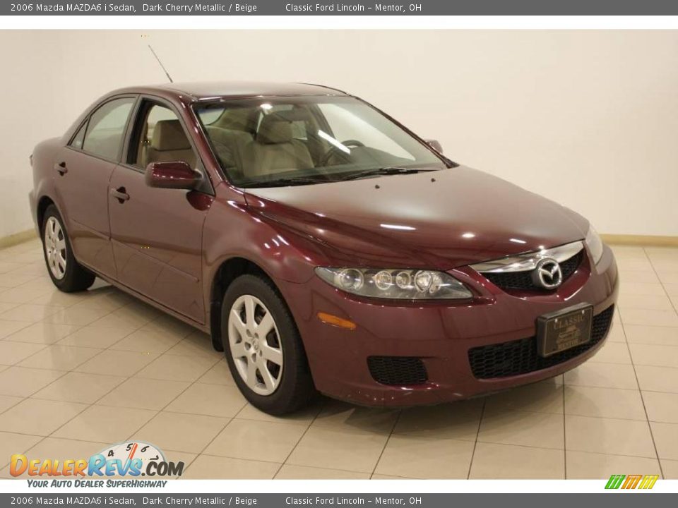 2006 Mazda MAZDA6 i Sedan Dark Cherry Metallic / Beige Photo #1
