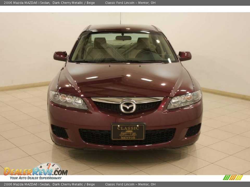 2006 Mazda MAZDA6 i Sedan Dark Cherry Metallic / Beige Photo #2