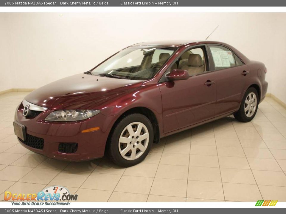 2006 Mazda MAZDA6 i Sedan Dark Cherry Metallic / Beige Photo #3