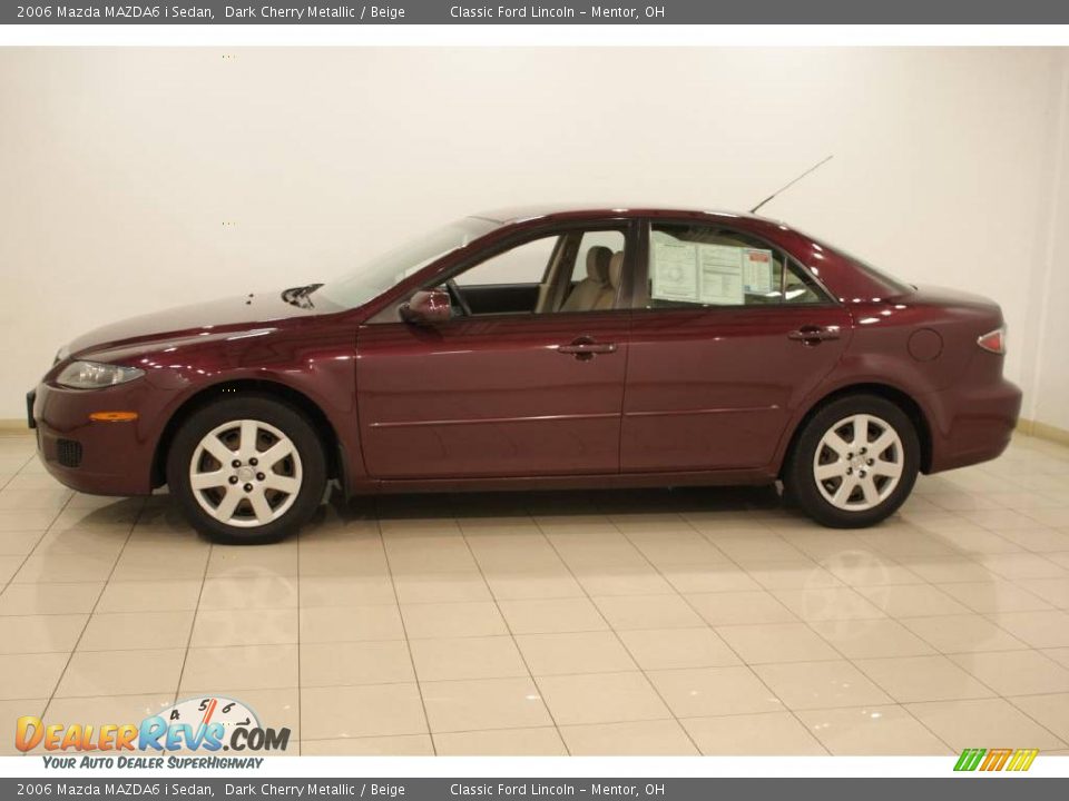 2006 Mazda MAZDA6 i Sedan Dark Cherry Metallic / Beige Photo #4