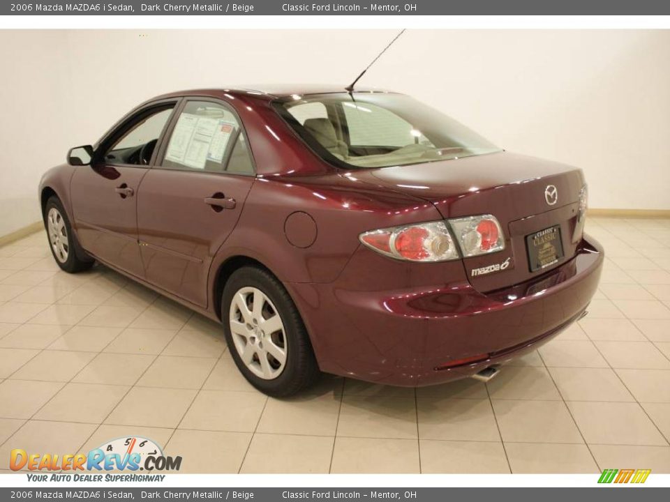 2006 Mazda MAZDA6 i Sedan Dark Cherry Metallic / Beige Photo #5