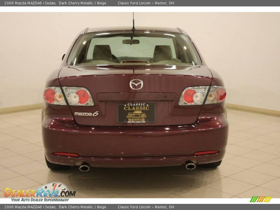 2006 Mazda MAZDA6 i Sedan Dark Cherry Metallic / Beige Photo #6