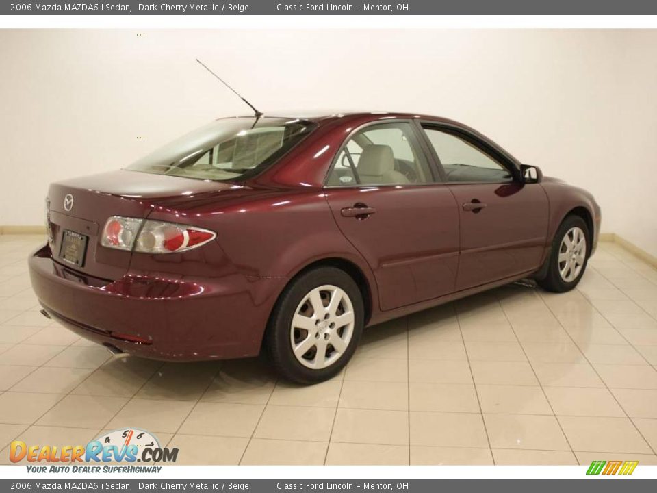 2006 Mazda MAZDA6 i Sedan Dark Cherry Metallic / Beige Photo #7