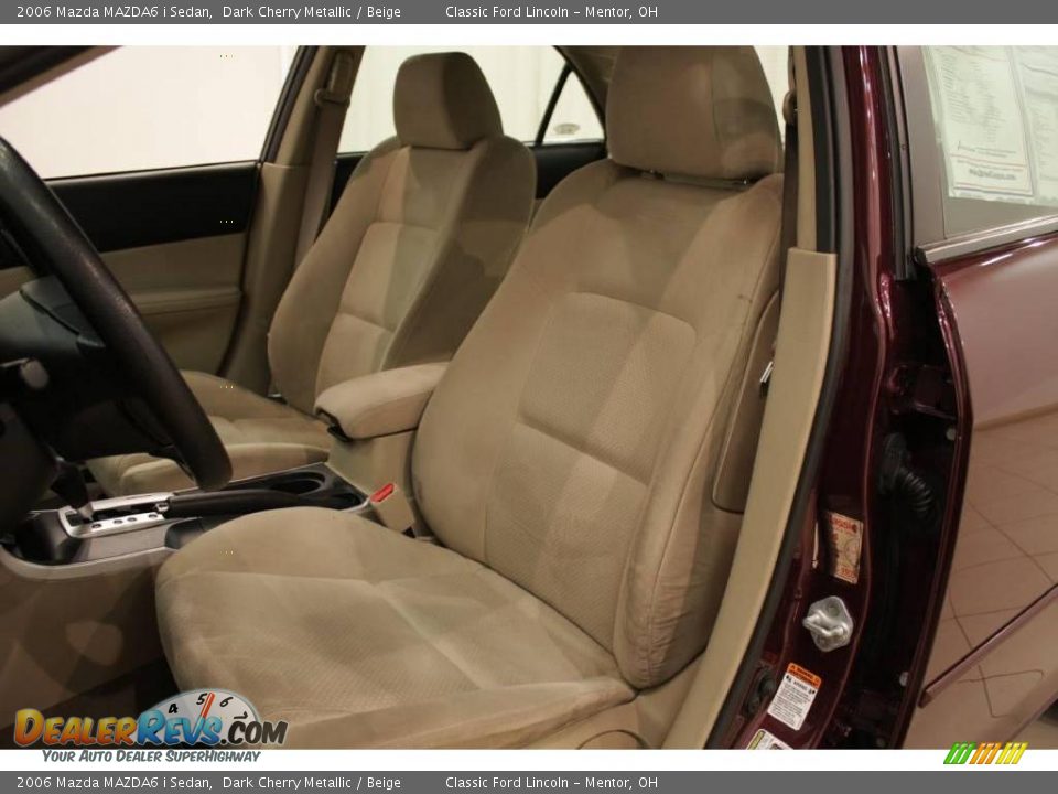 2006 Mazda MAZDA6 i Sedan Dark Cherry Metallic / Beige Photo #9