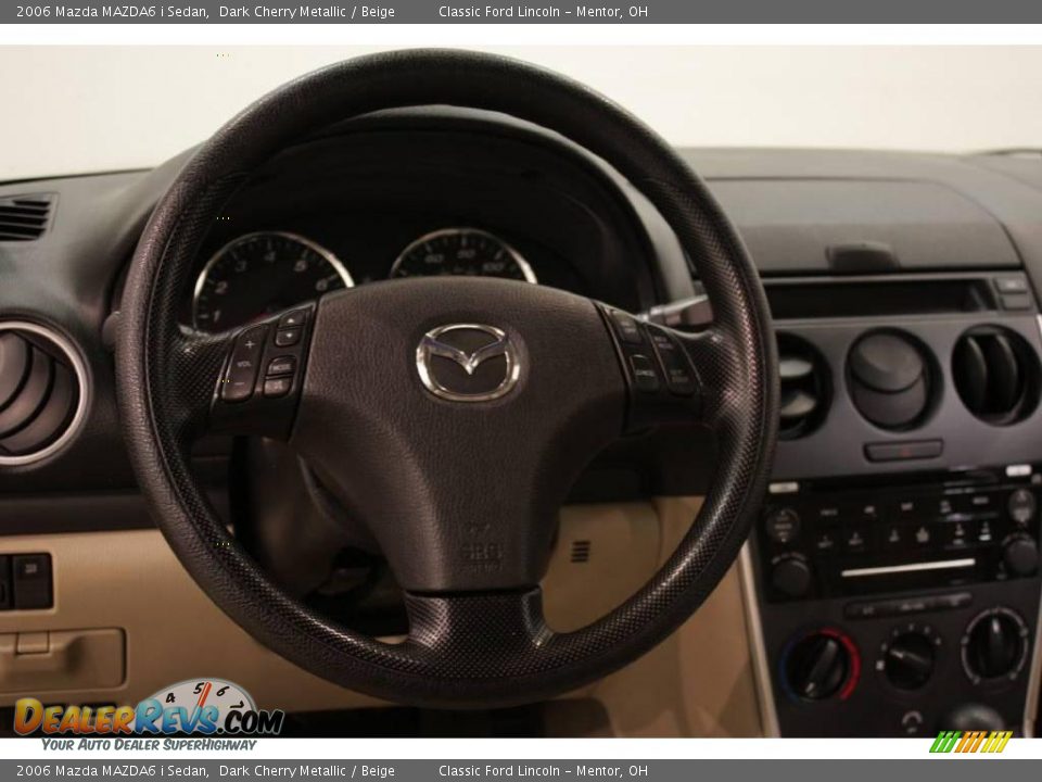 2006 Mazda MAZDA6 i Sedan Dark Cherry Metallic / Beige Photo #10