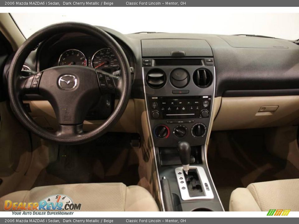 2006 Mazda MAZDA6 i Sedan Dark Cherry Metallic / Beige Photo #17