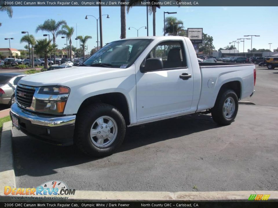 2006 GMC Canyon Work Truck Regular Cab Olympic White / Dark Pewter Photo #1