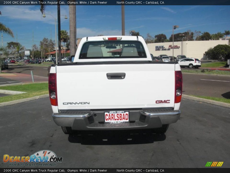 2006 GMC Canyon Work Truck Regular Cab Olympic White / Dark Pewter Photo #4