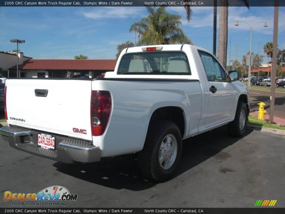 2006 GMC Canyon Work Truck Regular Cab Olympic White / Dark Pewter Photo #6