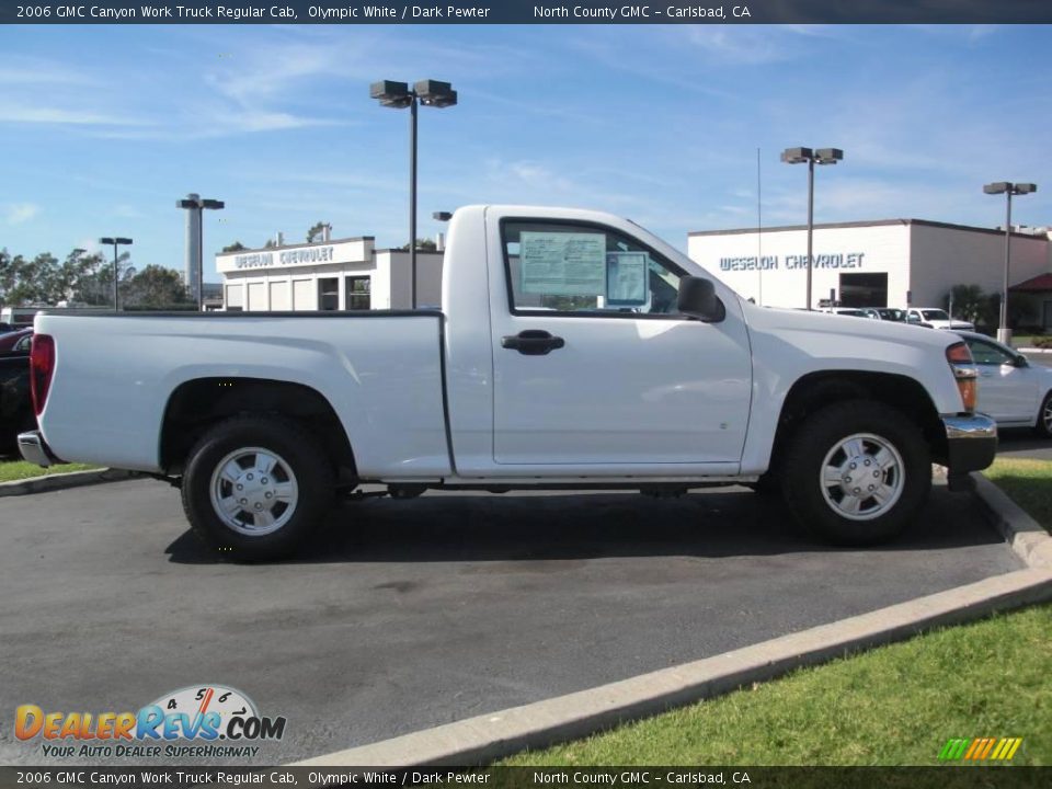 2006 GMC Canyon Work Truck Regular Cab Olympic White / Dark Pewter Photo #7