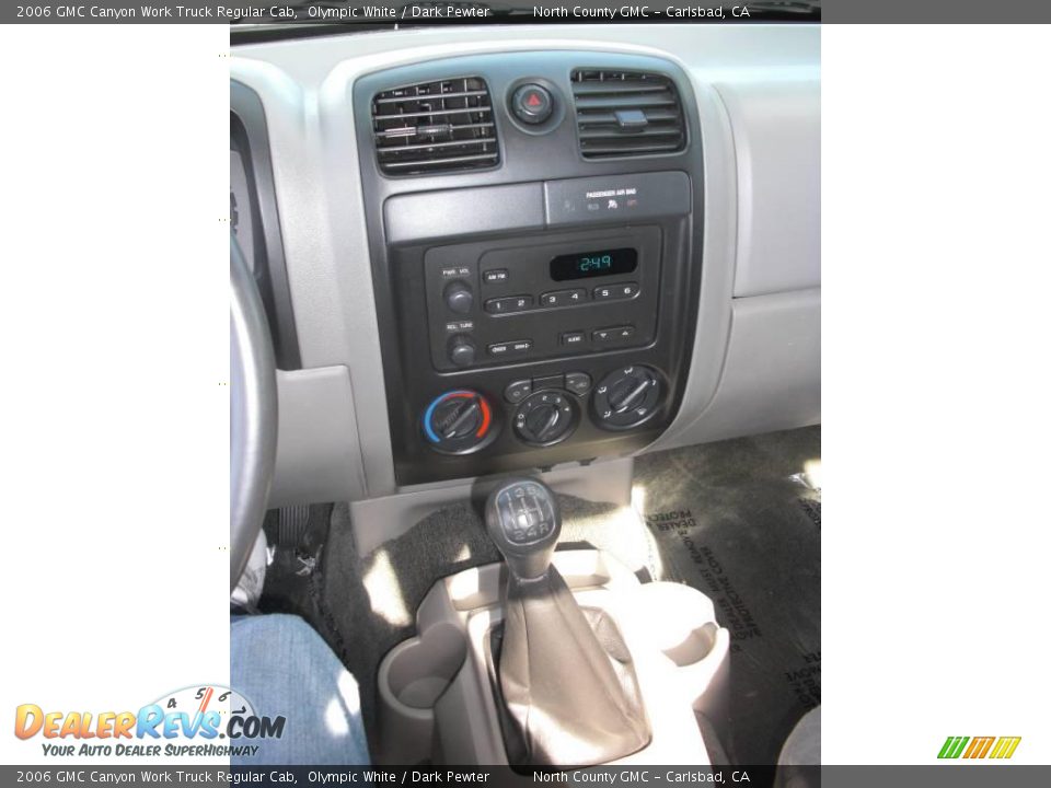 2006 GMC Canyon Work Truck Regular Cab Olympic White / Dark Pewter Photo #23