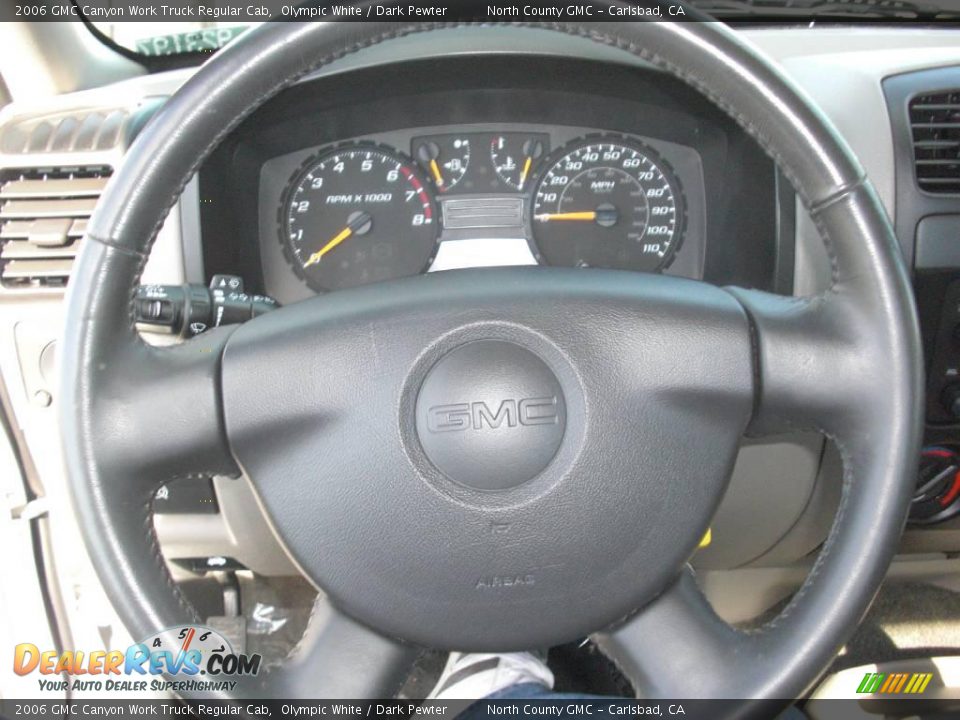 2006 GMC Canyon Work Truck Regular Cab Olympic White / Dark Pewter Photo #24