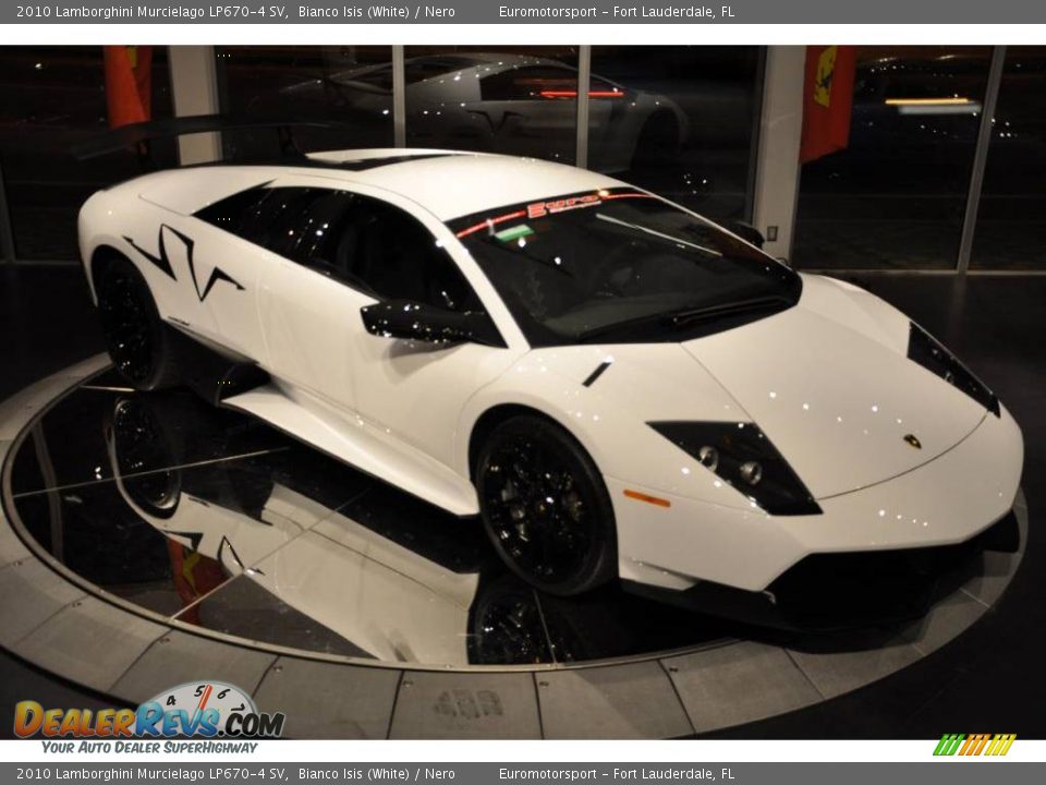 2010 Lamborghini Murcielago LP670-4 SV Bianco Isis (White) / Nero Photo #1