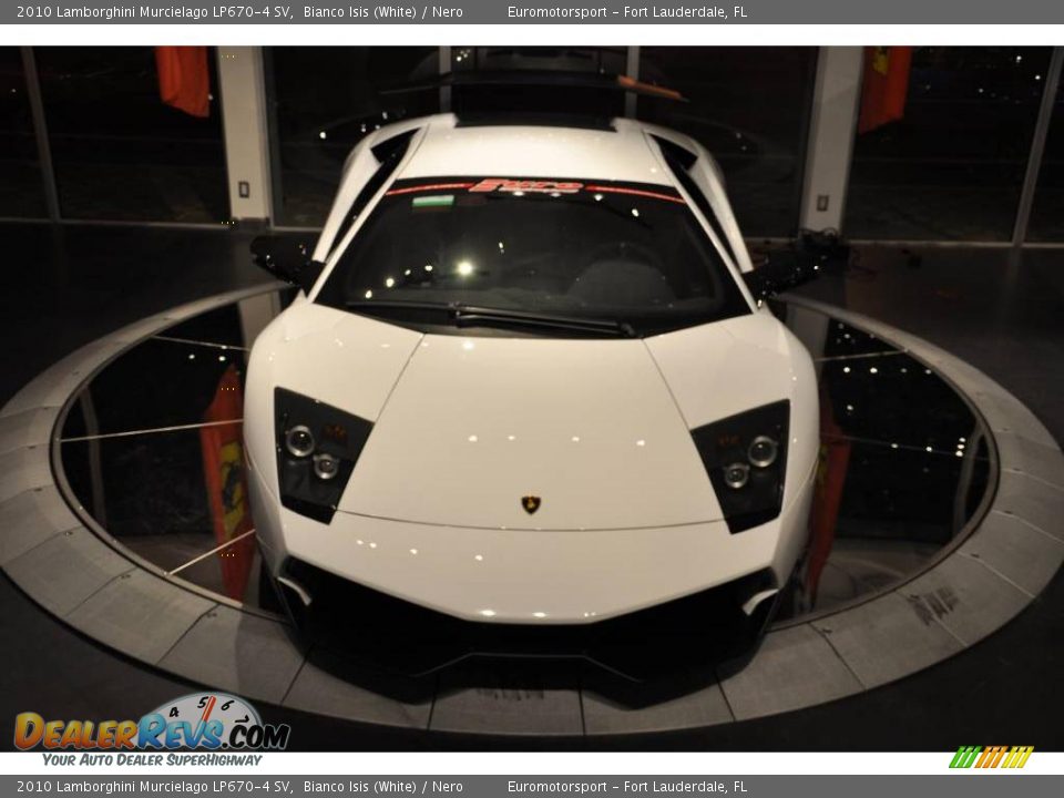2010 Lamborghini Murcielago LP670-4 SV Bianco Isis (White) / Nero Photo #2