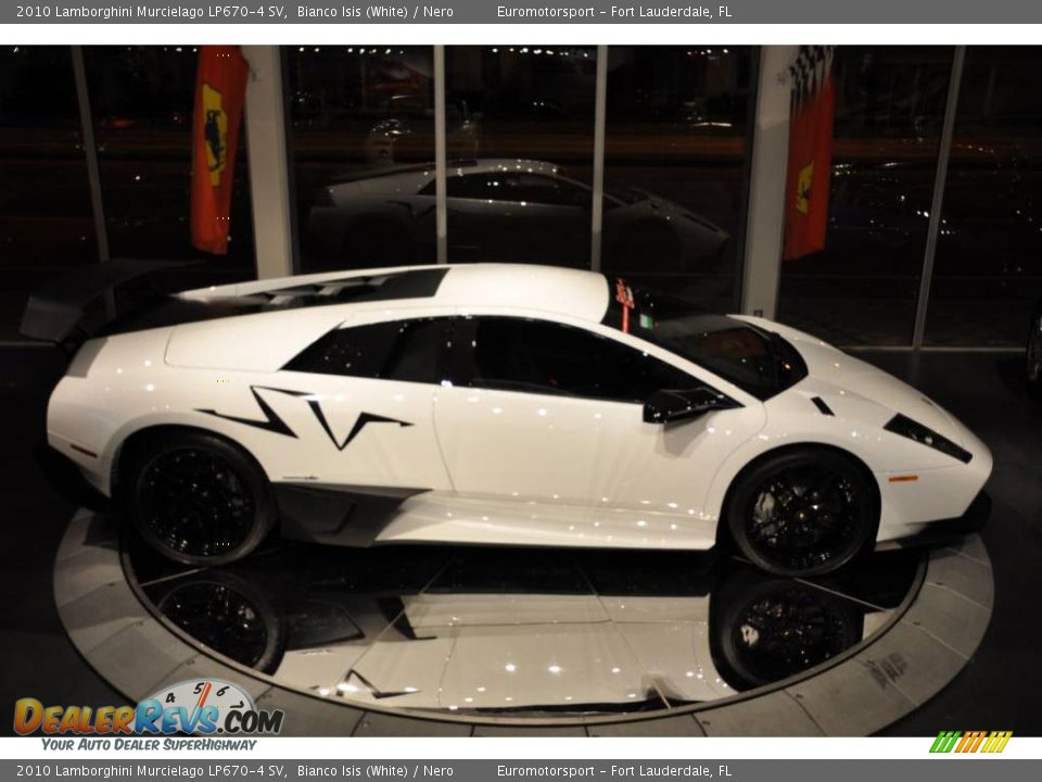 2010 Lamborghini Murcielago LP670-4 SV Bianco Isis (White) / Nero Photo #4