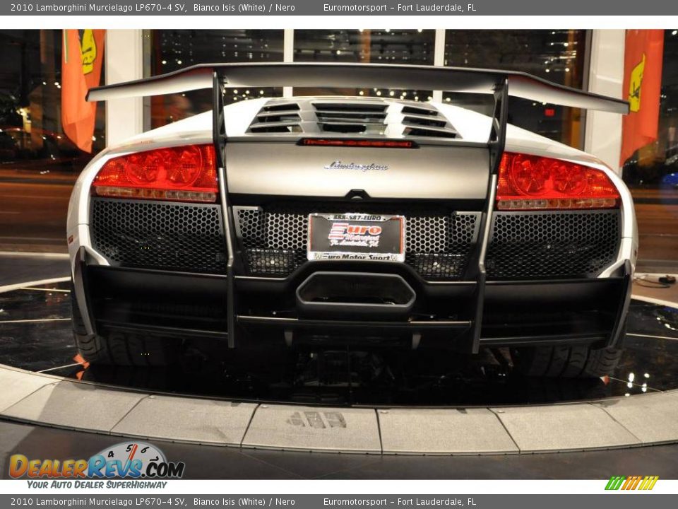 2010 Lamborghini Murcielago LP670-4 SV Bianco Isis (White) / Nero Photo #6