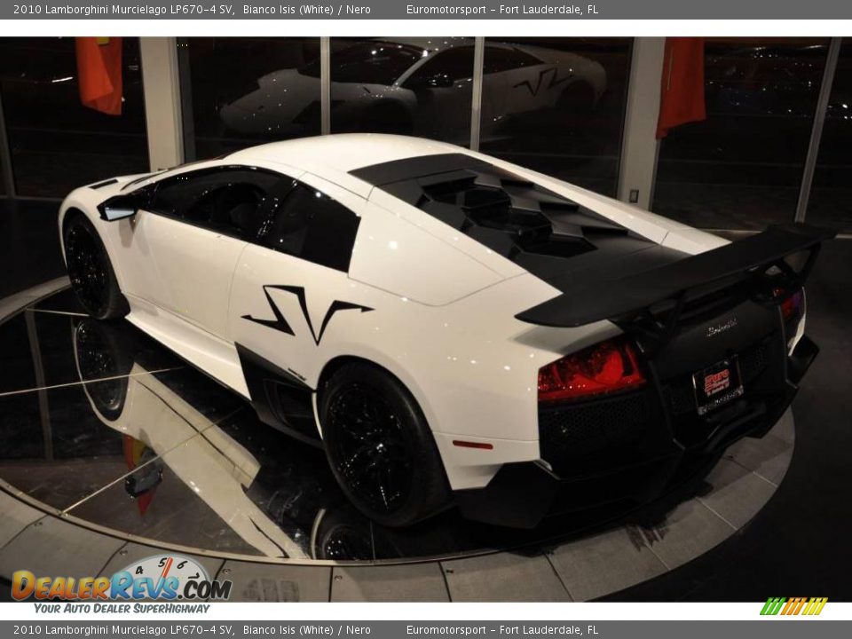 2010 Lamborghini Murcielago LP670-4 SV Bianco Isis (White) / Nero Photo #7