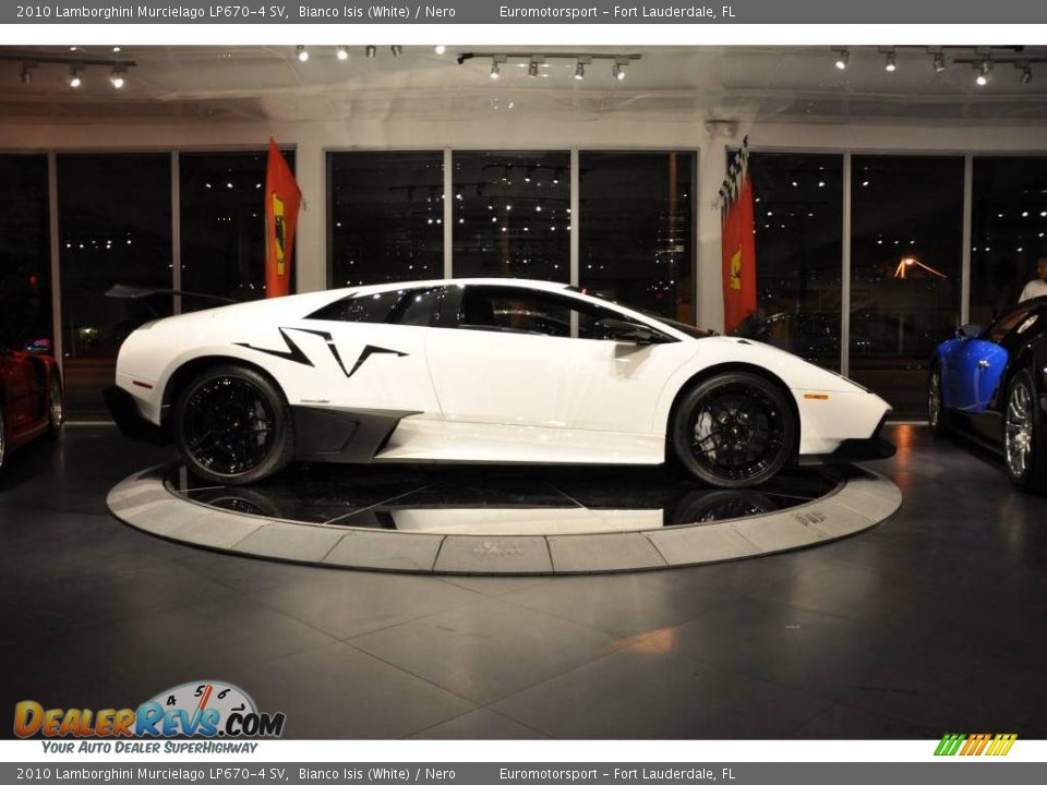 2010 Lamborghini Murcielago LP670-4 SV Bianco Isis (White) / Nero Photo #8