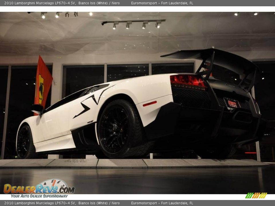 2010 Lamborghini Murcielago LP670-4 SV Bianco Isis (White) / Nero Photo #9
