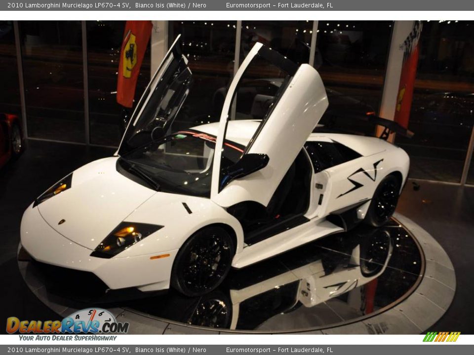 2010 Lamborghini Murcielago LP670-4 SV Bianco Isis (White) / Nero Photo #10