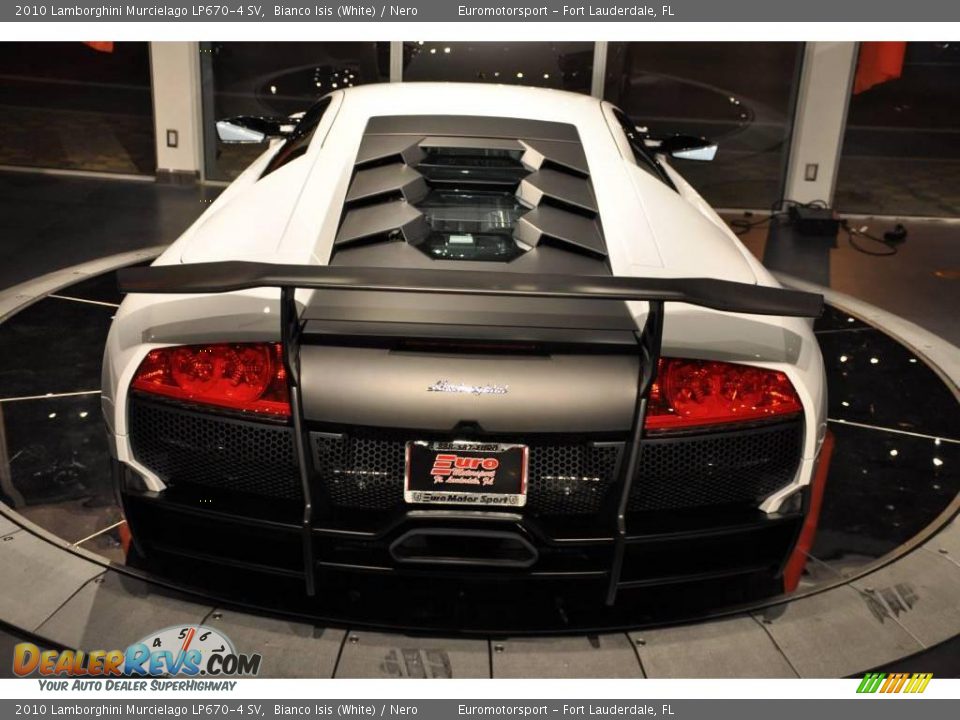 2010 Lamborghini Murcielago LP670-4 SV Bianco Isis (White) / Nero Photo #12