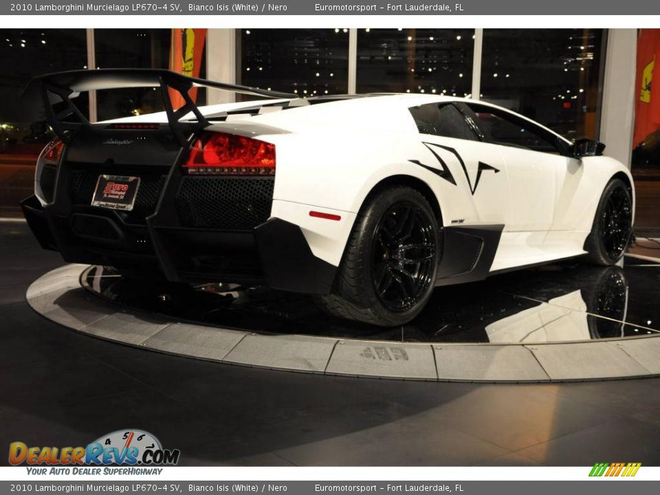 2010 Lamborghini Murcielago LP670-4 SV Bianco Isis (White) / Nero Photo #13