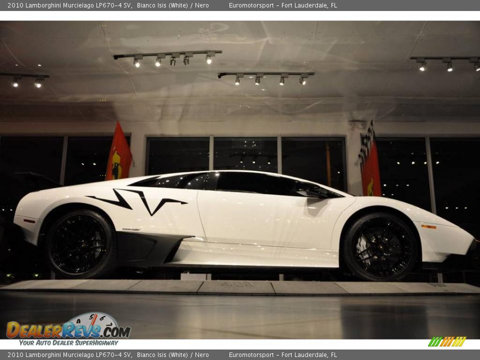 2010 Lamborghini Murcielago LP670-4 SV Bianco Isis (White) / Nero Photo #14