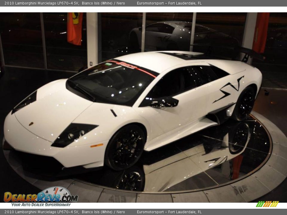 2010 Lamborghini Murcielago LP670-4 SV Bianco Isis (White) / Nero Photo #18