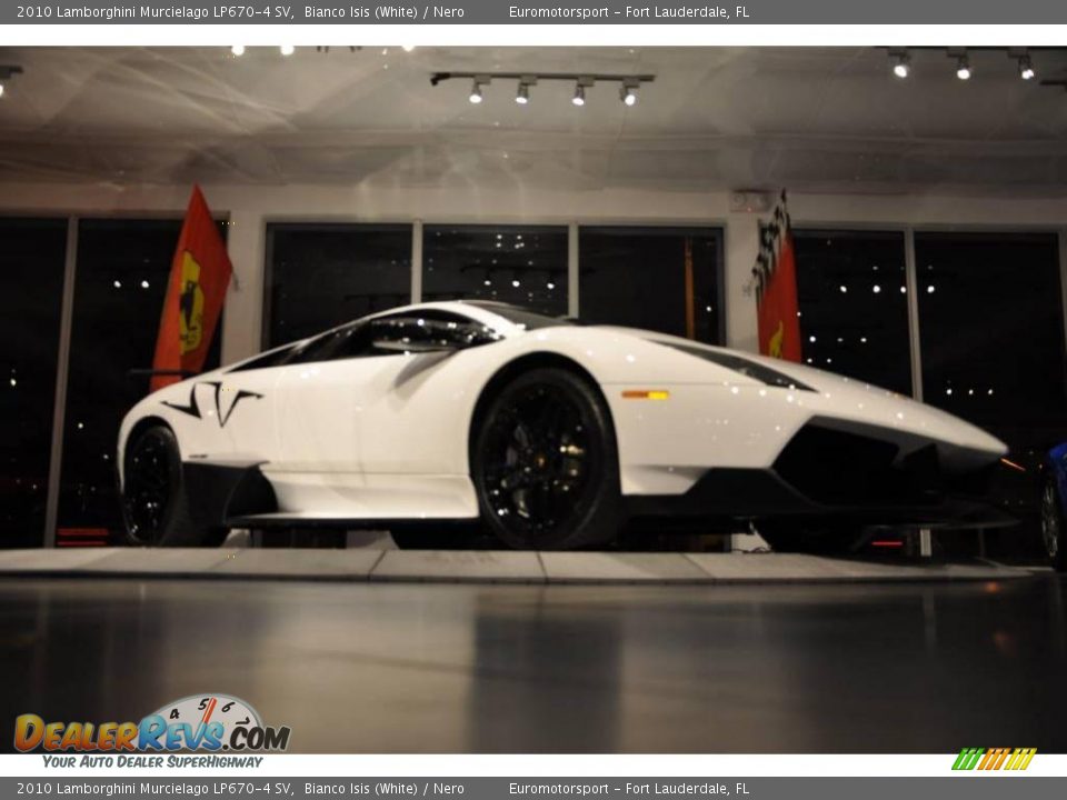 2010 Lamborghini Murcielago LP670-4 SV Bianco Isis (White) / Nero Photo #19