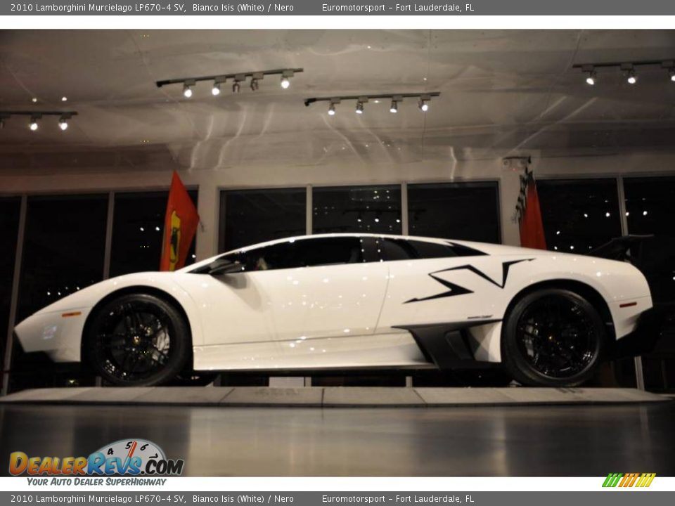 2010 Lamborghini Murcielago LP670-4 SV Bianco Isis (White) / Nero Photo #23