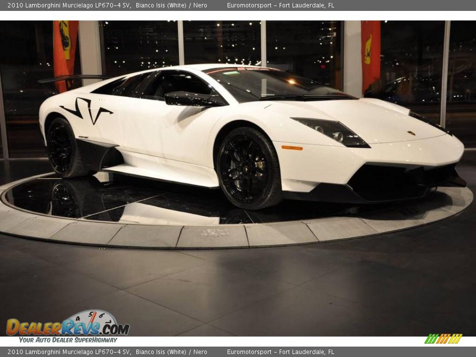 2010 Lamborghini Murcielago LP670-4 SV Bianco Isis (White) / Nero Photo #24