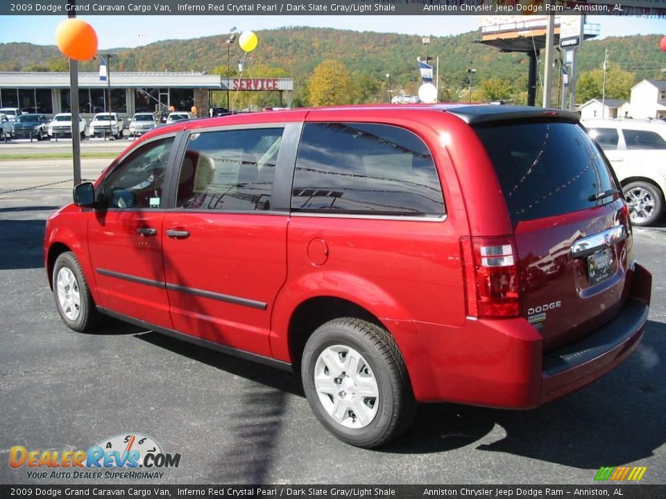 2009 Dodge Grand Caravan Cargo Van Inferno Red Crystal Pearl / Dark Slate Gray/Light Shale Photo #3
